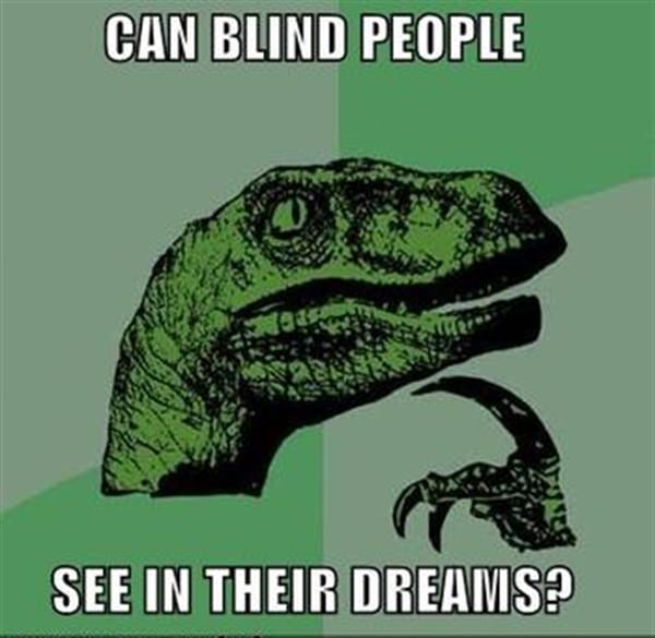 Blind people can see in their dream