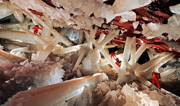 Giant Crystal Cave in Naica, Mexico