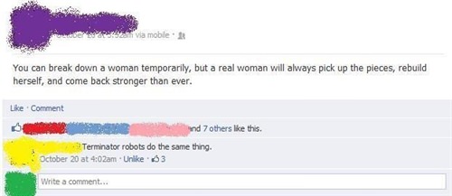 A real woman is a terminator