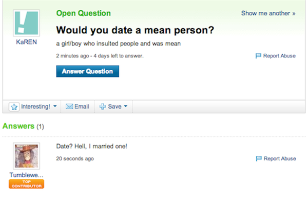 Would you date a mean person