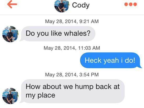 Hump like whales at his place