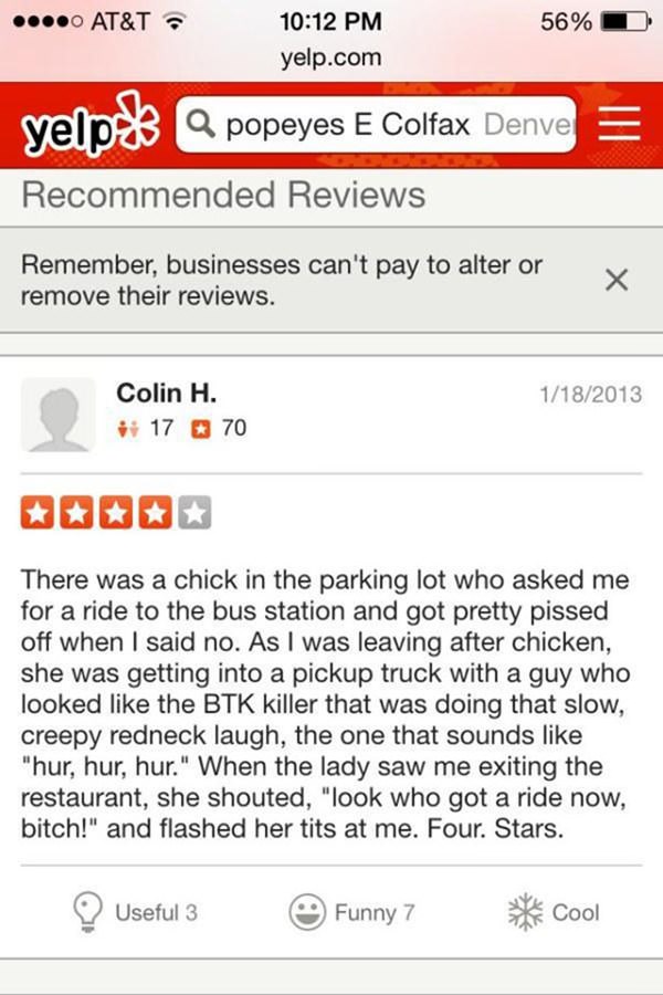 funny yelp reviews