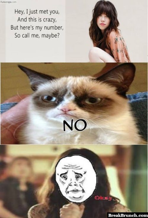Grumpy cat doesn’t want a call from Carly Rae Jepsen