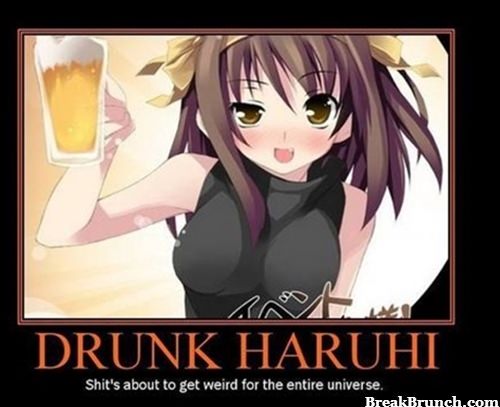 Drunk Haruhi is weird