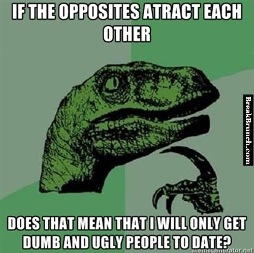 If the opposites attract each other – Philosoraptor