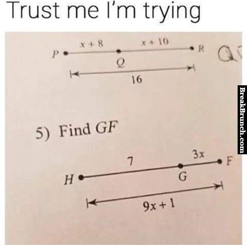 Trust me, I am trying very hard