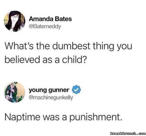 Naptime was a punishment