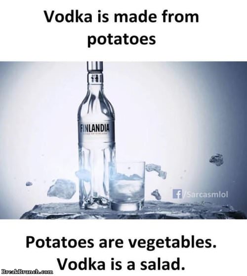 Vodka is salad