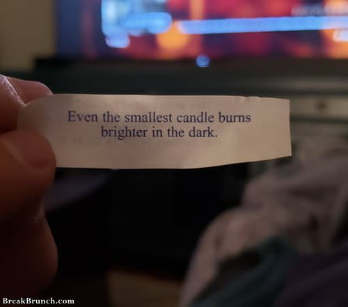 Even the smallest candle burns brighter in the dark