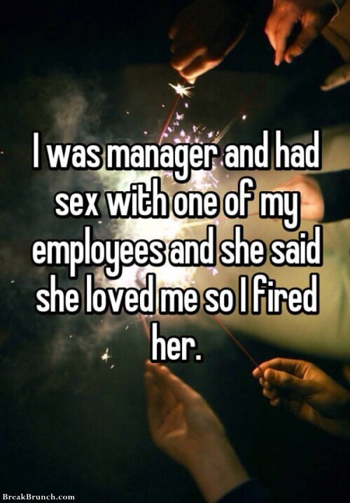 18 people confess to having sex with their employees