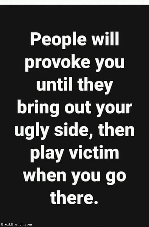 People will provoke you