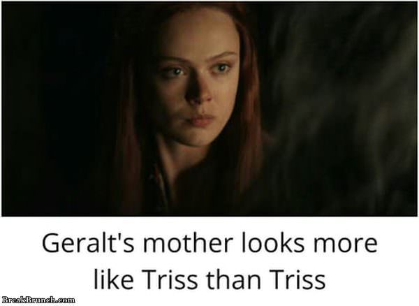 Geralt’s mother looks more like Triss than Triss