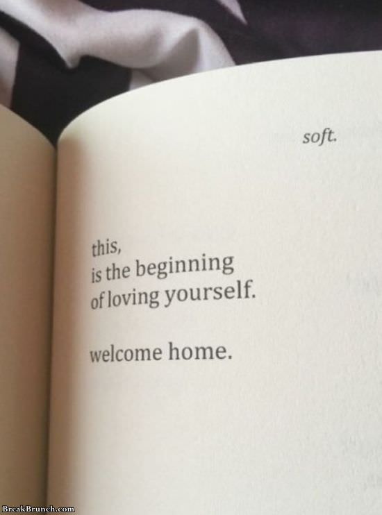 The beginning of loving yourself