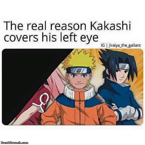 Why Kakashi covers his left eye