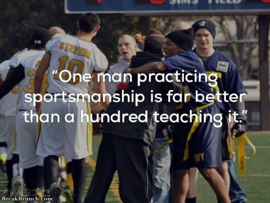 Practicing sportsmanship is better than teaching it