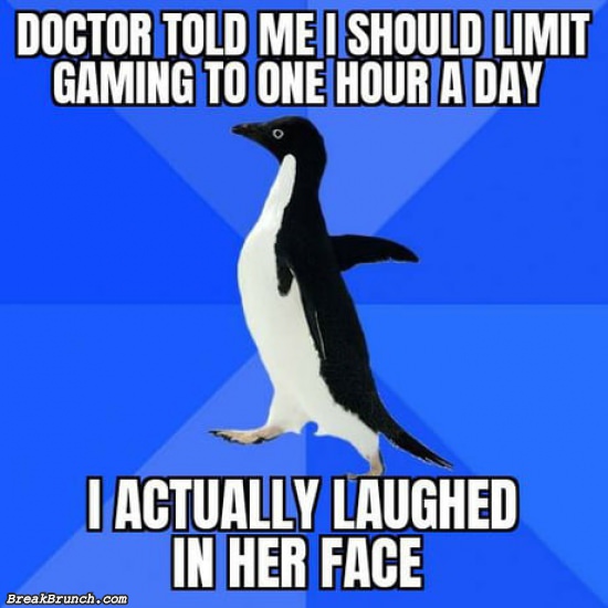Limit gaming to one hour a day