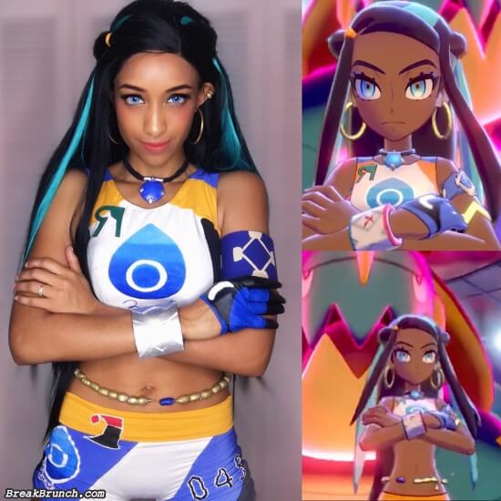 Nessa from Pokemon Sword and Shield cosplay by Leira (6 pics)