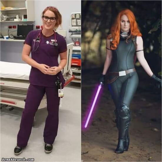 Do you like the nurse or the Jedi warrior
