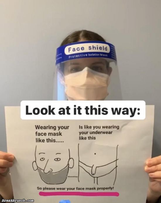 How to wear mask the right way