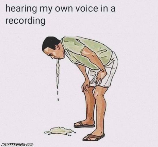 hearing my own voice in recording