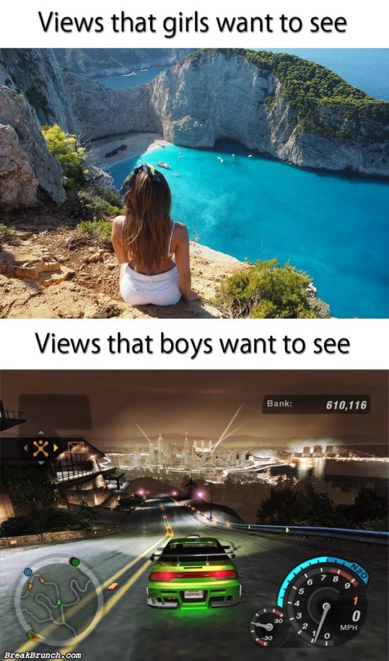 Views that girl and boy want to see