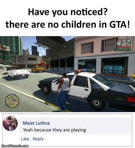 Why this is no children in GTA