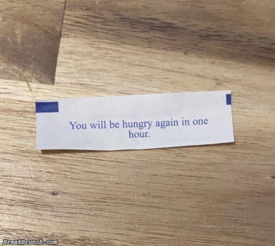 Honest fortune cookie