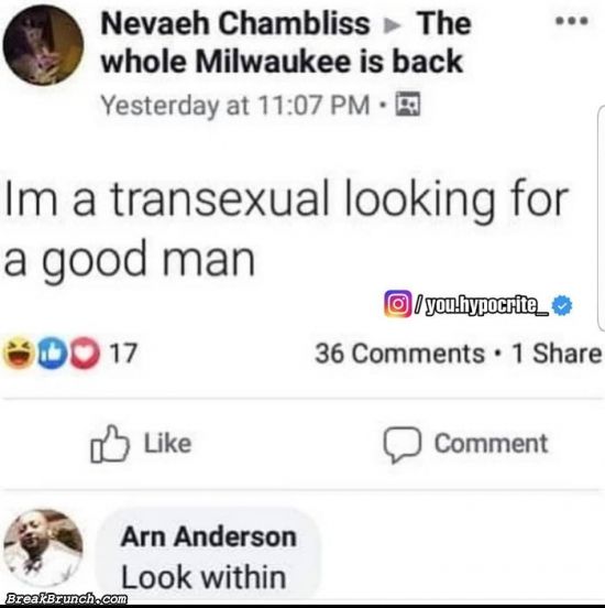 Transsexuals looking for a good man