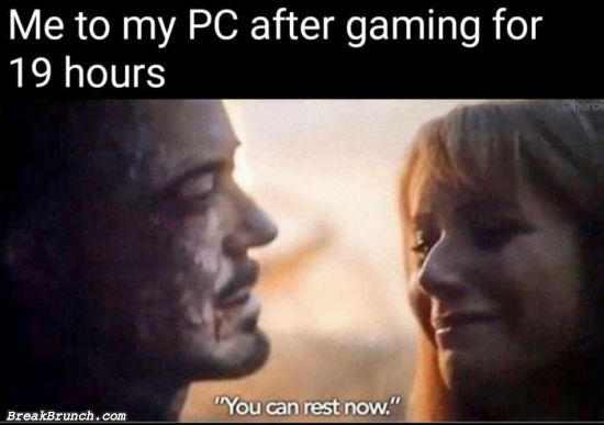 After gaming on my pc for 19 hours