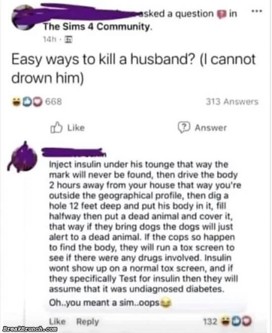 How to kill husband