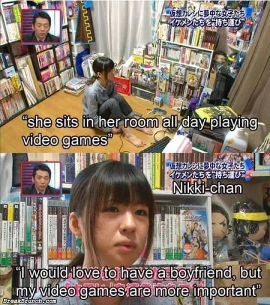Video games are more important than boyfriend