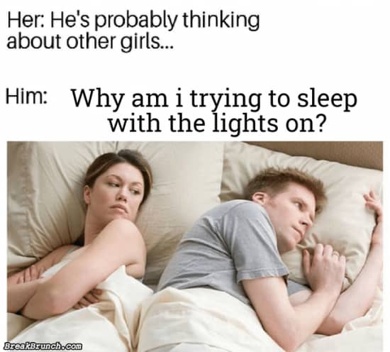 Why am I trying to sleep with lights on