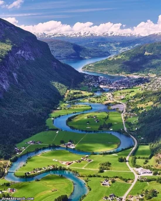 Beautiful view from Fjord in Norway