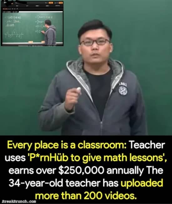 Teacher earns over $250,000 annually teaching math on Pornhub