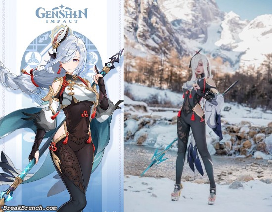 14 stunning Shenhe cosplay from Genshin Impact by kisaragiAsh