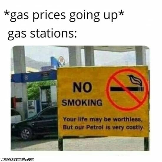 How expensive the gas is