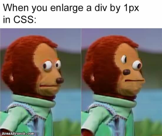 When you enlarge a div by 1px in CSS