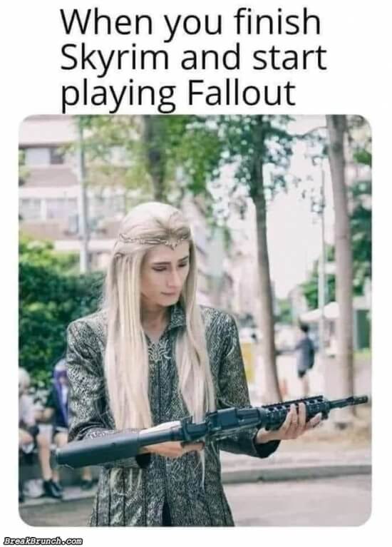 When you play Fallout after Skyrim
