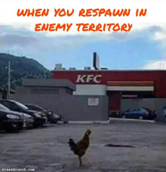 When you respawn in enemy territory