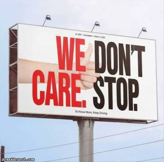 We don’t care