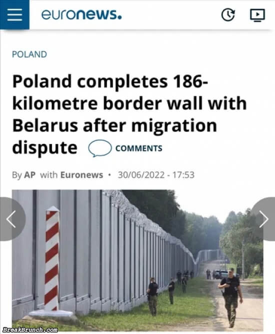 Poland built a wall