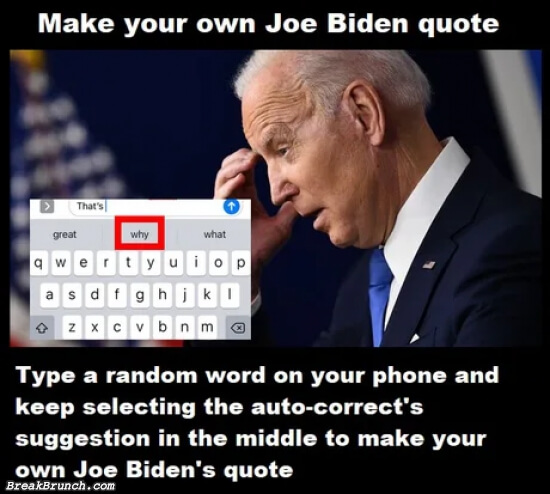 How to make your own Joe Biden quote