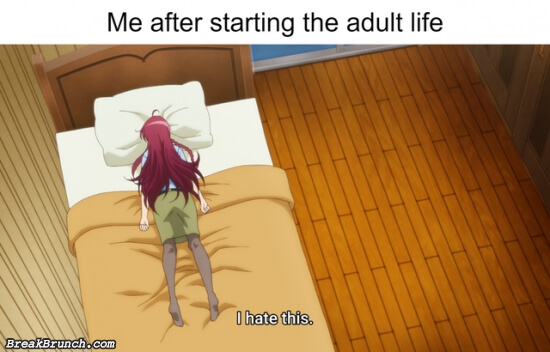 I hate being adult