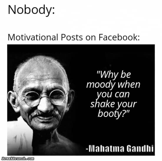 Motivational posts on Facebook