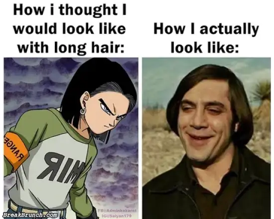 Having long hair
