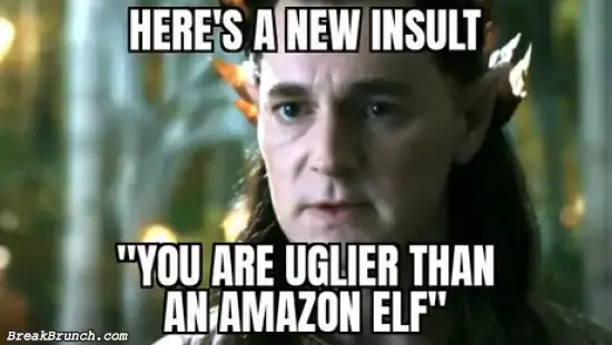 You are uglier than an amazon elf