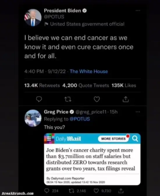 Joe Biden’s cancel charity is a scam