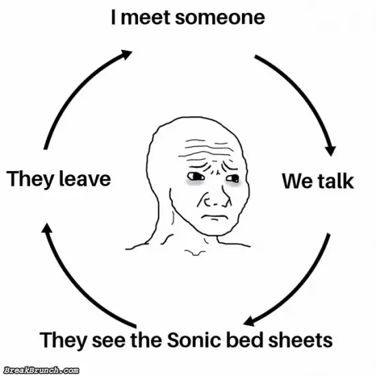 What is wrong with Sonic bedsheet