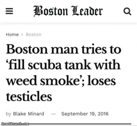 Boston man loses testicles due to weed