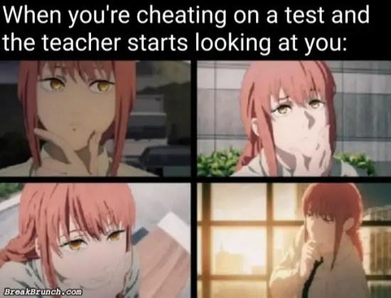 When you cheating on exam